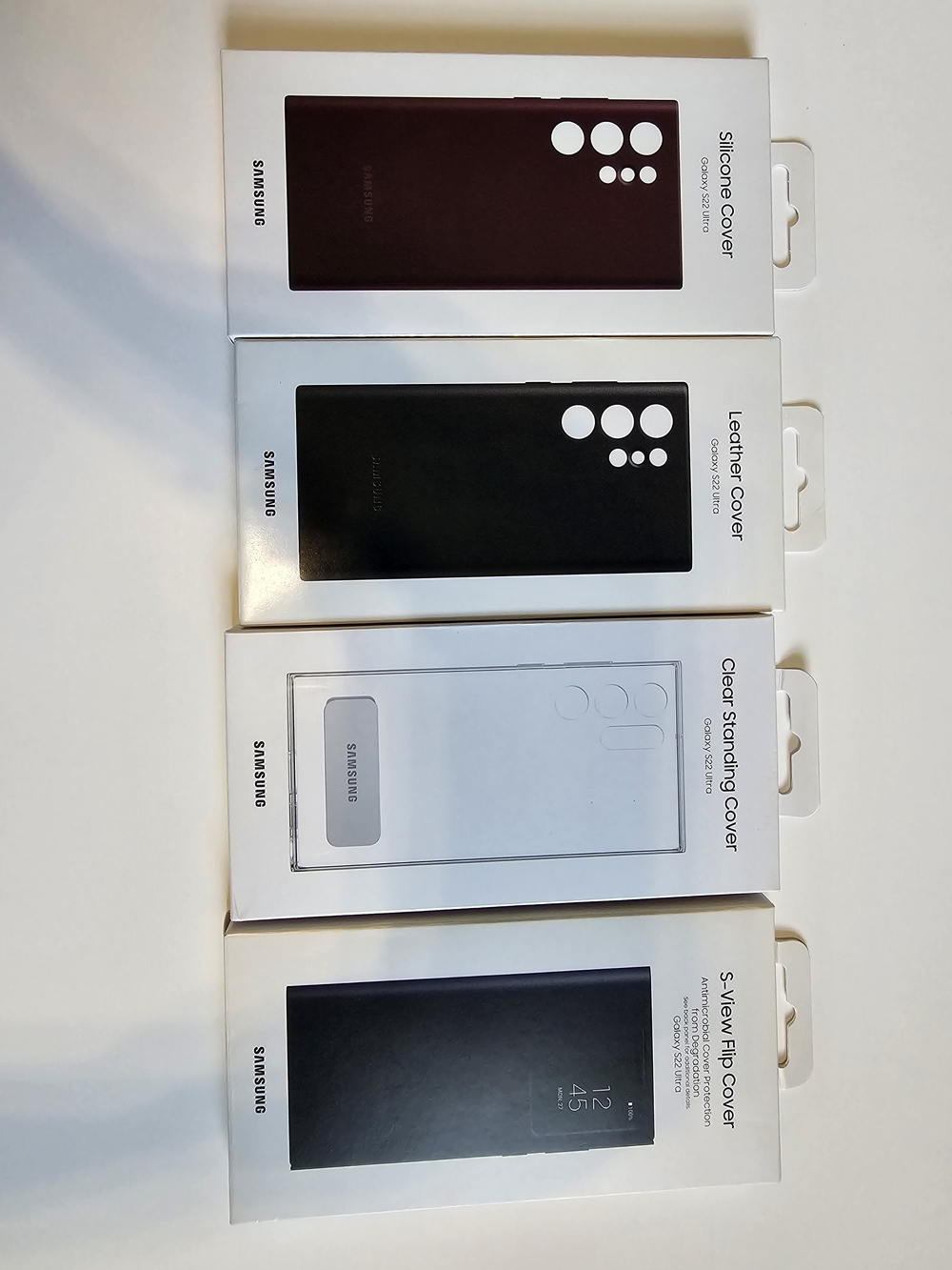 Samsung Galaxy S22 ULTRA Phone Case Bundle – Burgundy, Black, Clear, Black